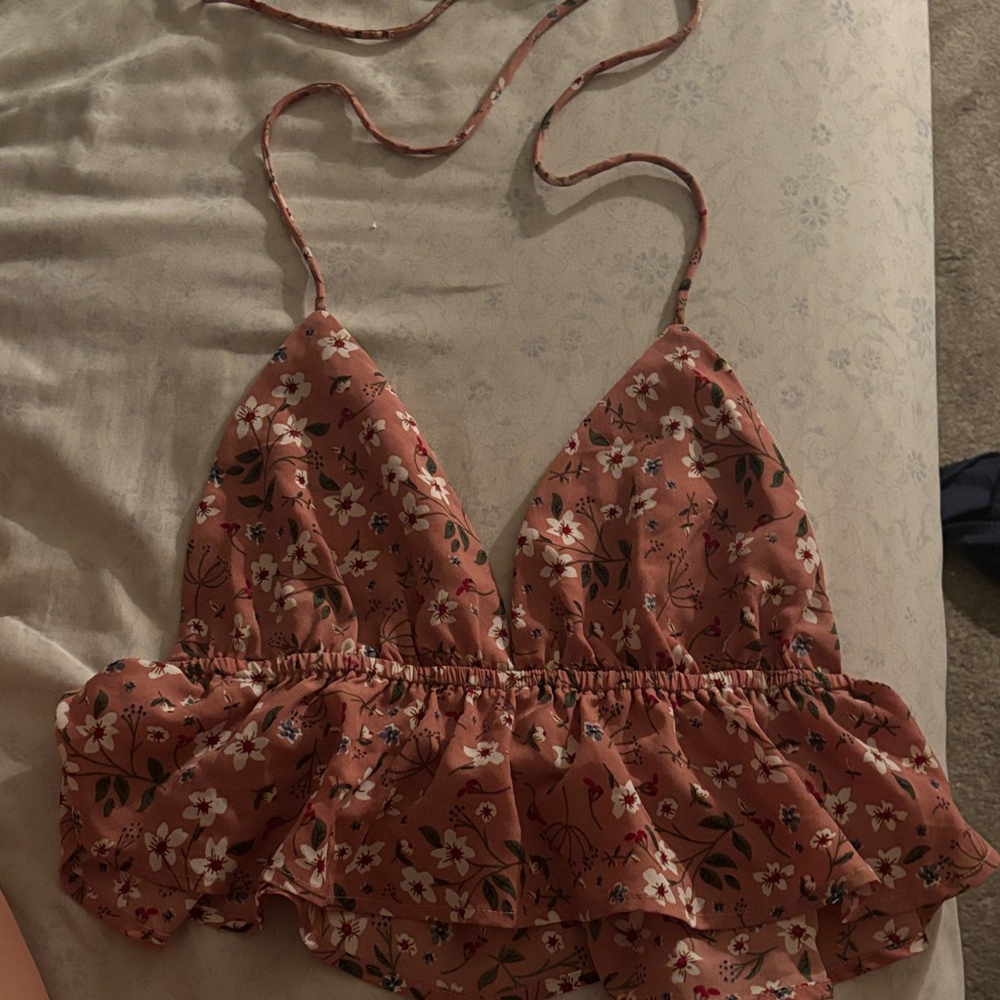 back out crop top blouse